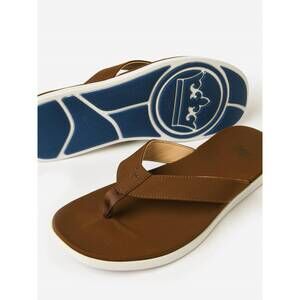 NEW PETER MILLAR men's crown slide nubuck flip flop in white